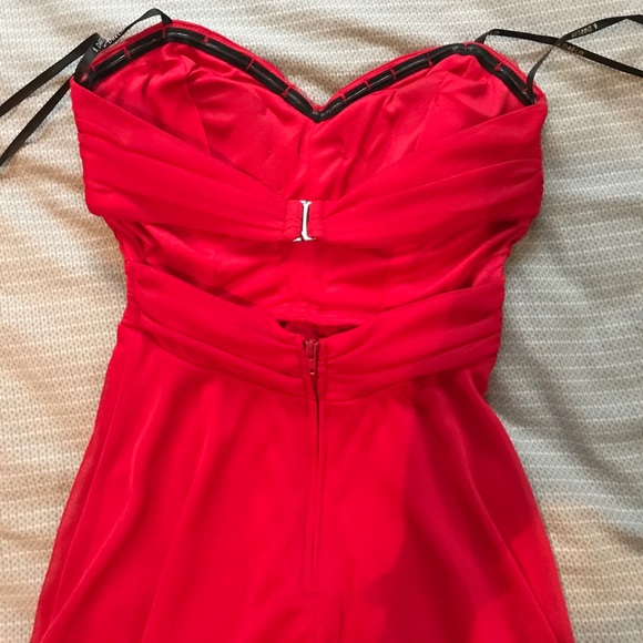 Strapless Flowy Red Dress - Picture 3 of 3